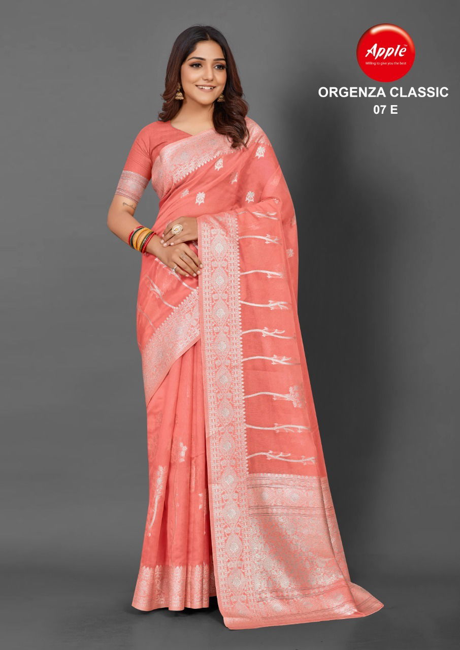 Apple Organza Classic 7 Ethnic Wear Printed Organza Sarees
